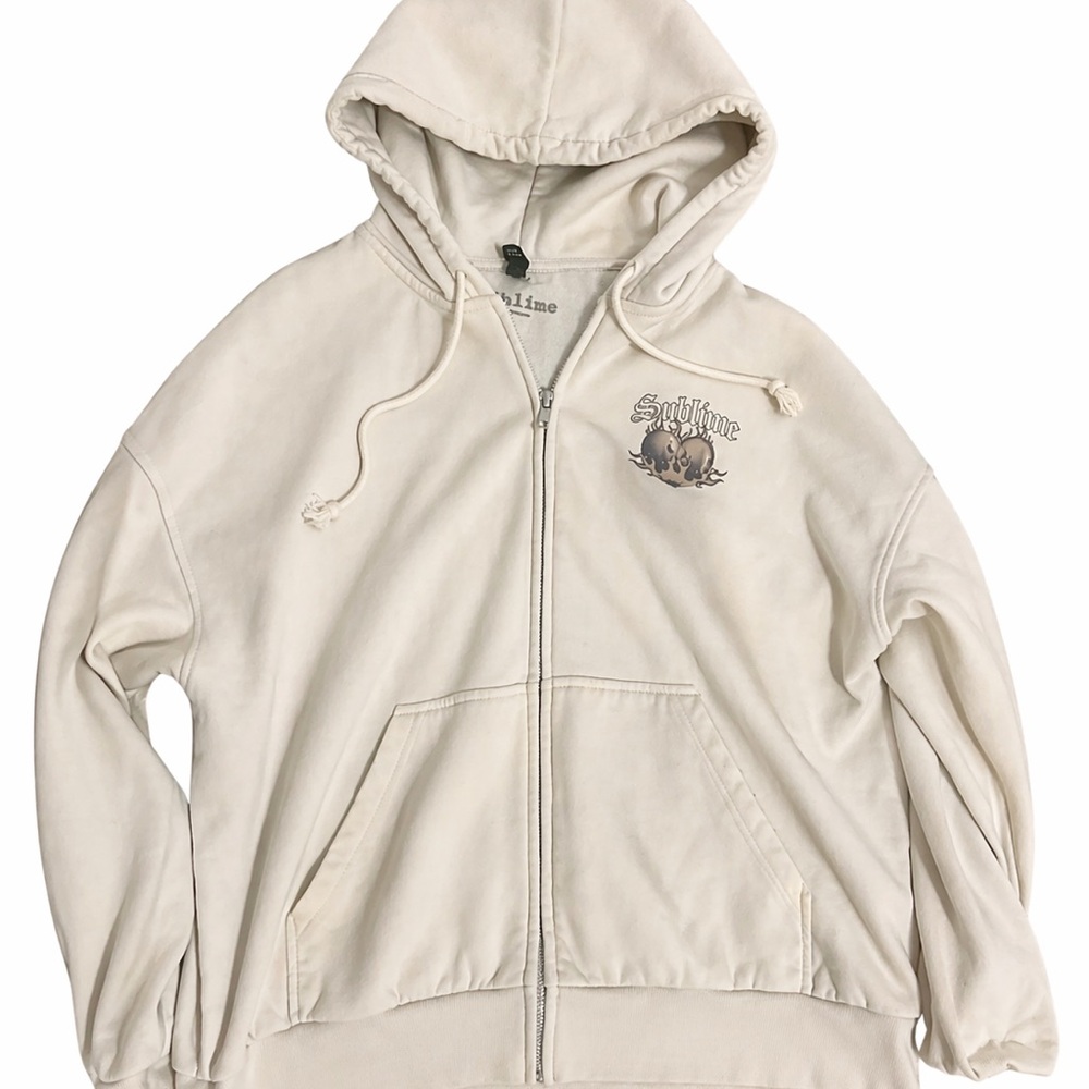 Sublime Beige Zip-Up Hoodie